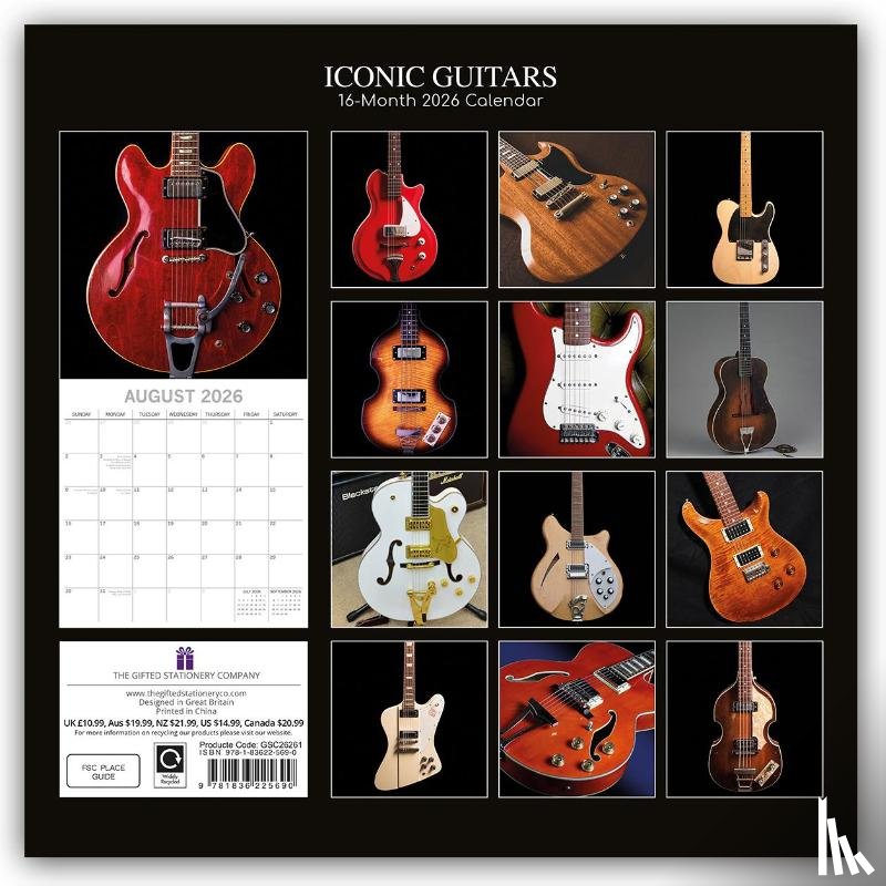 Gifted, The - Iconic Guitars - Legendäre Gitarren 2026 - 16-Monatskalender
