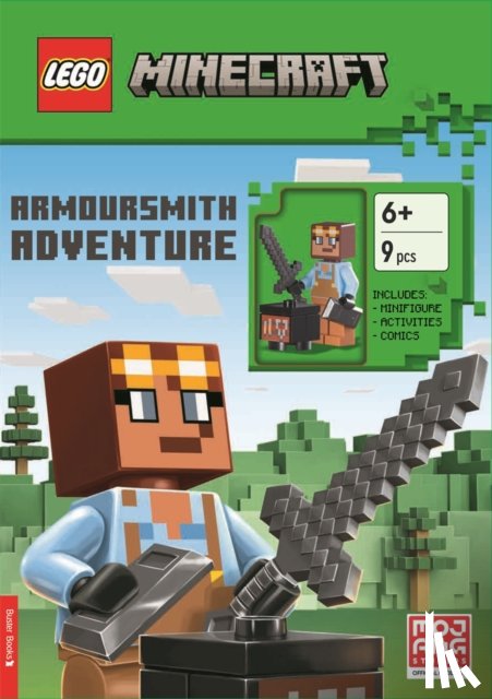 LEGO?, Buster Books - LEGO? Minecraft?: Armoursmith Adventure Activity Book (with Armoursmith minifigure and accessories)