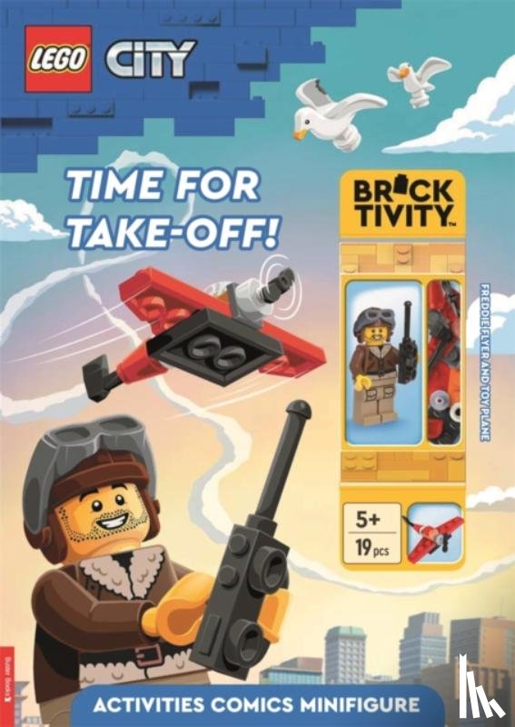 LEGO®, Buster Books - LEGO® City: Time for Take-Off! Activity Book (with Freddie Flyer minifigure and toy plane mini-build)