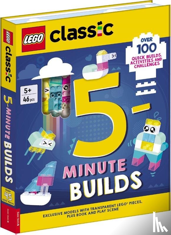 LEGO®, Buster Books - LEGO® Classic: 5-Minute Builds (with clear LEGO pieces, fold-out play scene and over 100 activities and challenges)