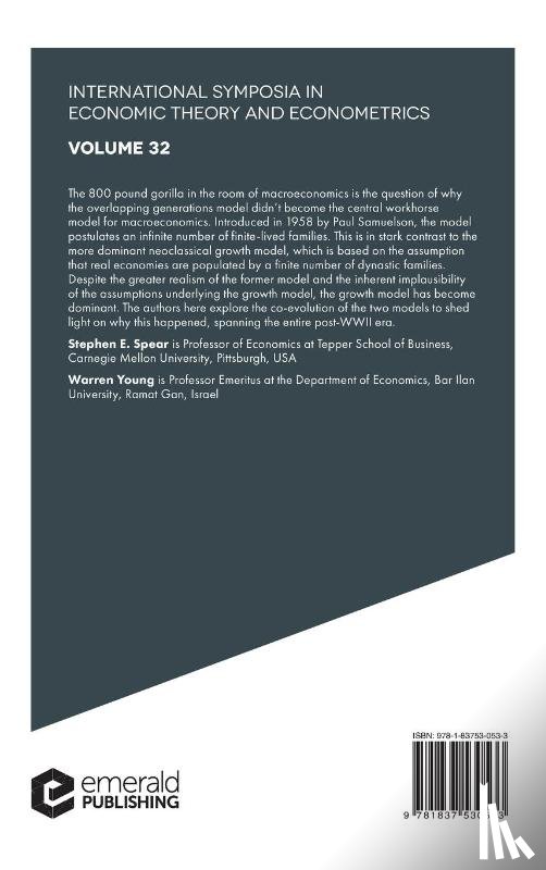 Spear, Stephen (Carnegie Mellon University, Young, Warren (Bar Ilan University - Overlapping Generations