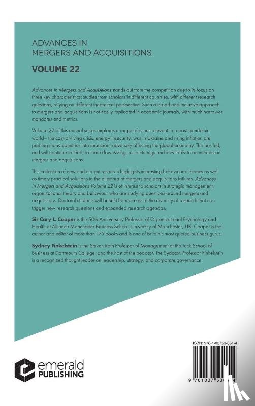  - Advances in Mergers and Acquisitions