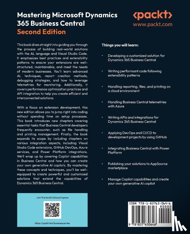 Demiliani, Stefano, Tacconi, Duilio - Mastering Microsoft Dynamics 365 Business Central - Second Edition