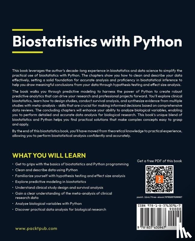 Medin, Darko - Biostatistics with Python