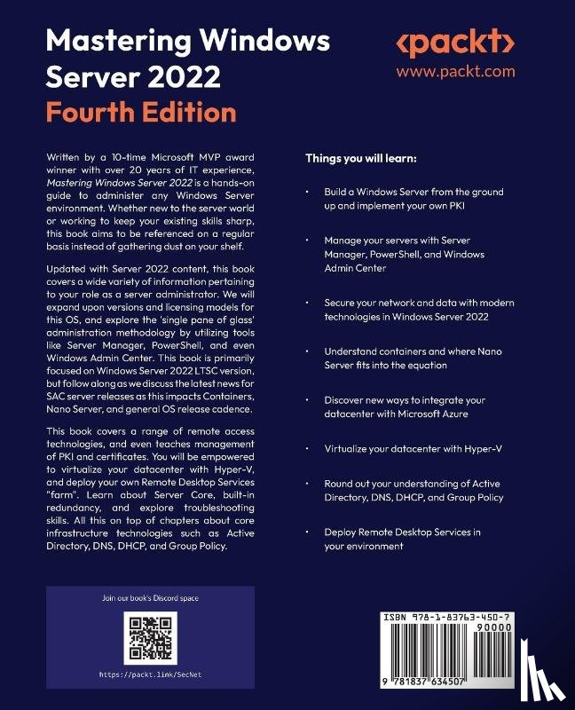 Krause, Jordan - Mastering Windows Server 2022 - Fourth Edition