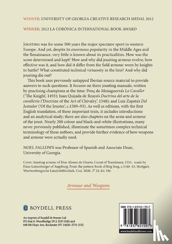 Fallows, Noel (Customer) - Jousting in Medieval and Renaissance Iberia