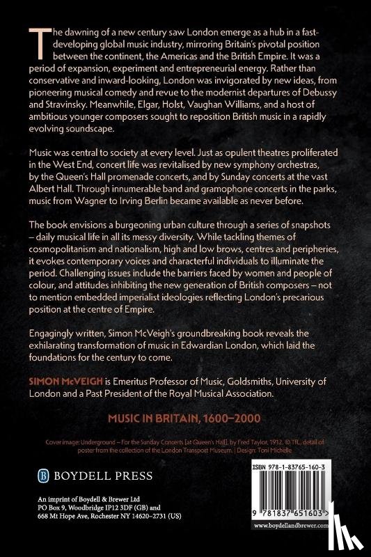 McVeigh, Simon - Music in Edwardian London