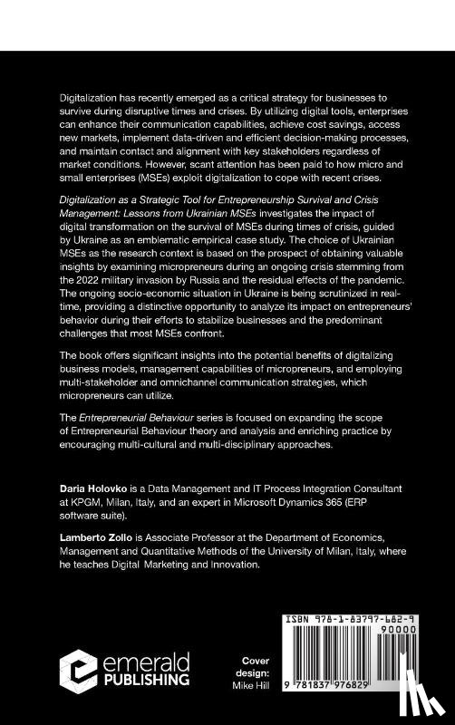 Holovko, Daria (KPMG, Zollo, Lamberto (University of Milan - Digitalization as a Strategic Tool for Entrepreneurship Survival and Crisis Management
