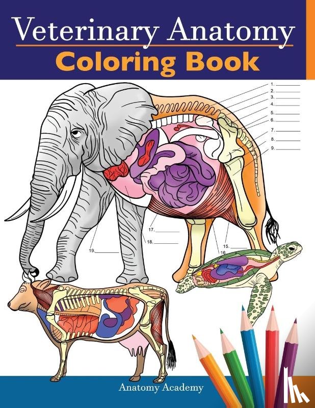 Academy, Anatomy - Veterinary Anatomy Coloring Book