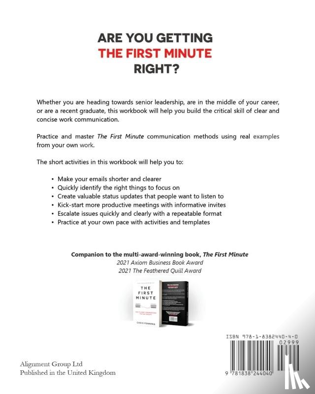 Fenning, Chris - The First Minute - Workbook