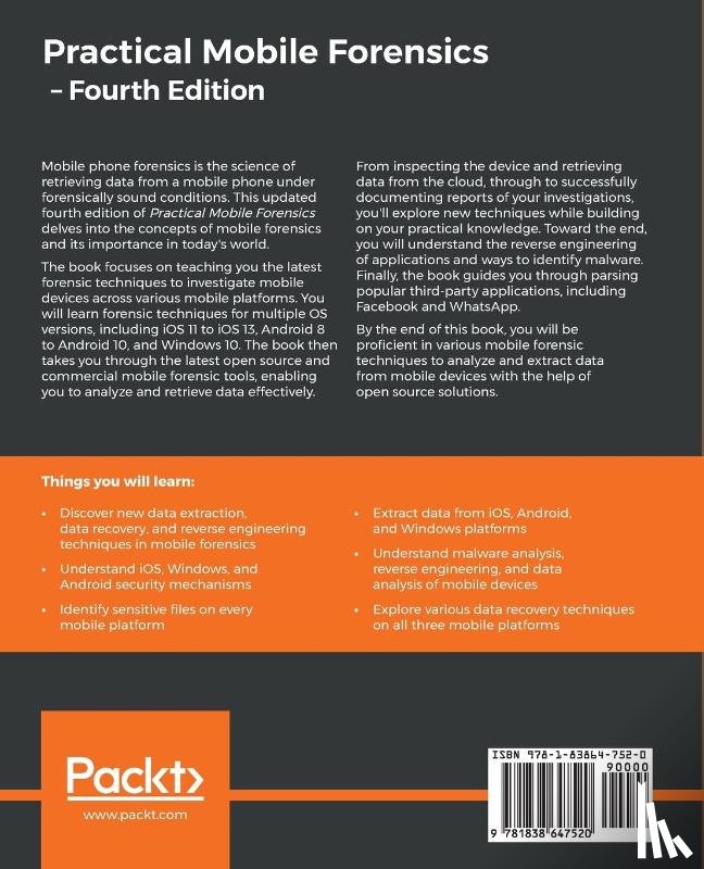 Tamma, Rohit, Skulkin, Oleg, Mahalik, Heather, Bommisetty, Satish - Practical Mobile Forensics