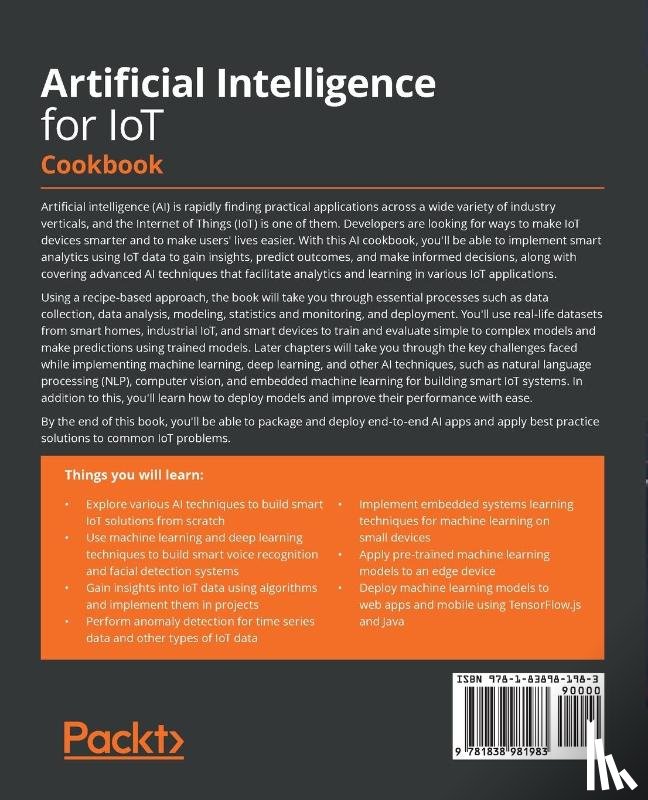 Roshak, Michael - Artificial Intelligence for IoT Cookbook