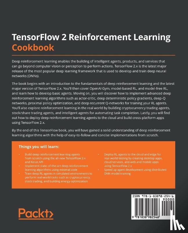 Palanisamy, Praveen - TensorFlow 2 Reinforcement Learning Cookbook