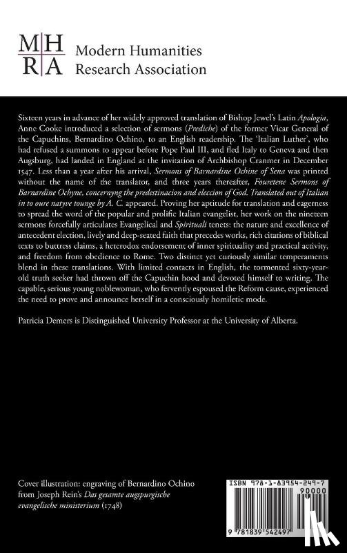  - Anne Cooke's Englishing of Bernardino Ochino