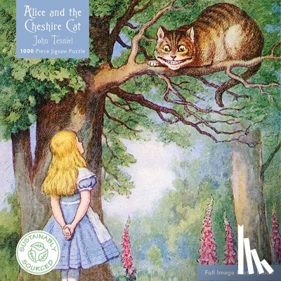 Flame Tree Studio - Adult Sustainable Jigsaw Puzzle Alice and the Cheshire Cat