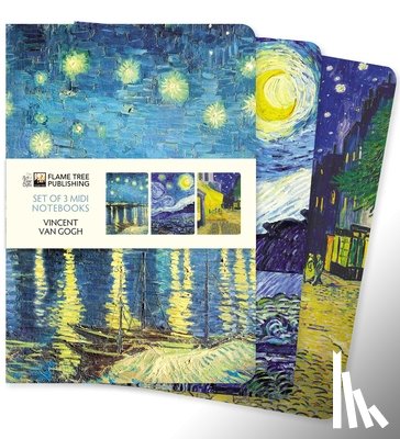 Flame Tree Studio - Vincent van Gogh Set of 3 Midi Notebooks