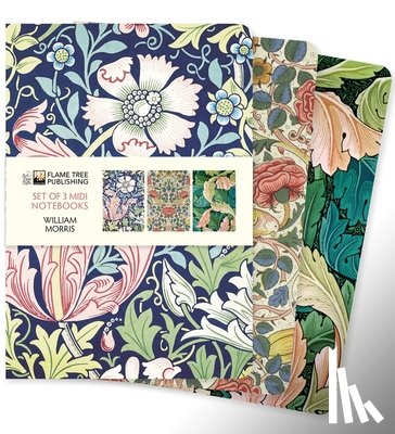 Flame Tree Studio - William Morris Set of 3 Midi Notebooks