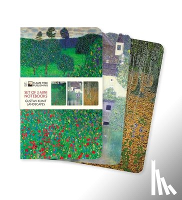 Flame Tree Studio - Klimt Landscapes Set of 3 Mini Notebooks