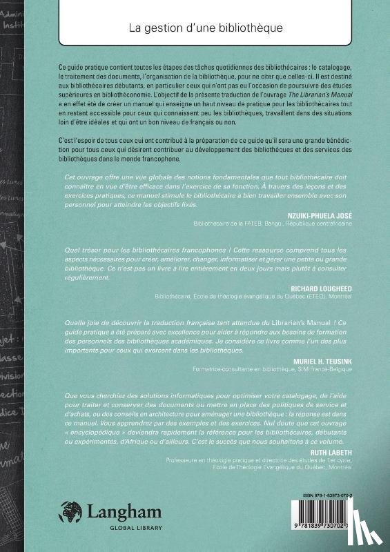  - La gestion d’une bibliotheque