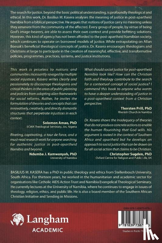 Kasera, Basilius M. - Towards a Contextualized Conceptualization of Social Justice for Post-Apartheid Namibia