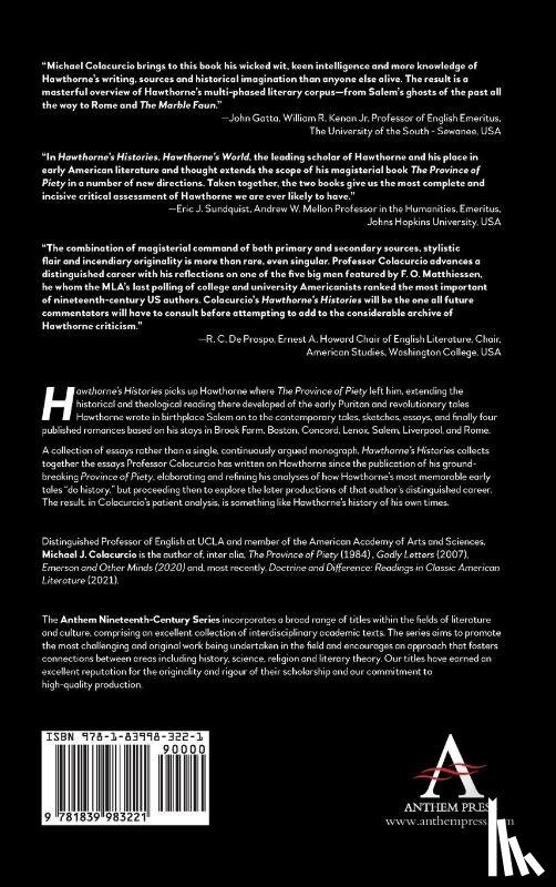 Colacurcio, Michael J. - Hawthorne's Histories, Hawthorne's World