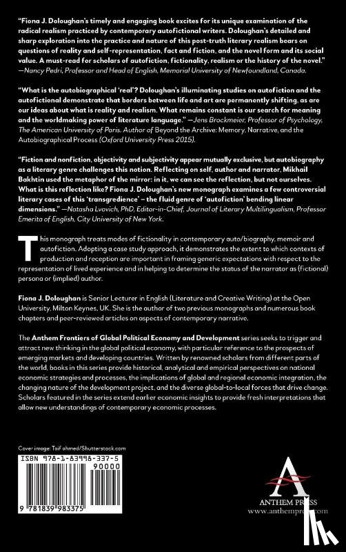 J. Doloughan, Fiona - Radical Realism, Autofictional Narratives and the Reinvention of the Novel