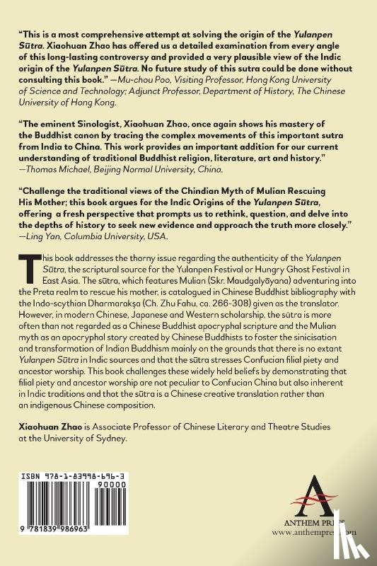 Zhao, Xiaohuan - Chindian Myth of Mulian Rescuing His Mother – On Indic Origins of the Yulanpen Sutra