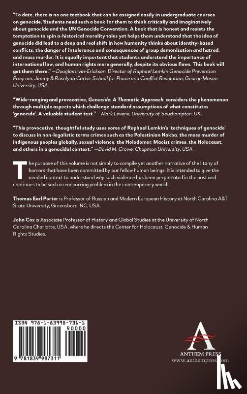 Porter, Thomas Earl, Cox, John - Genocide: A Thematic Approach