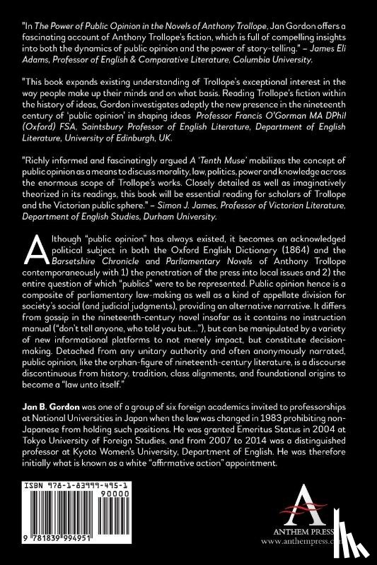 Gordon, Jan - The Politics of Public Opinion in the Novels of Anthony Trollope