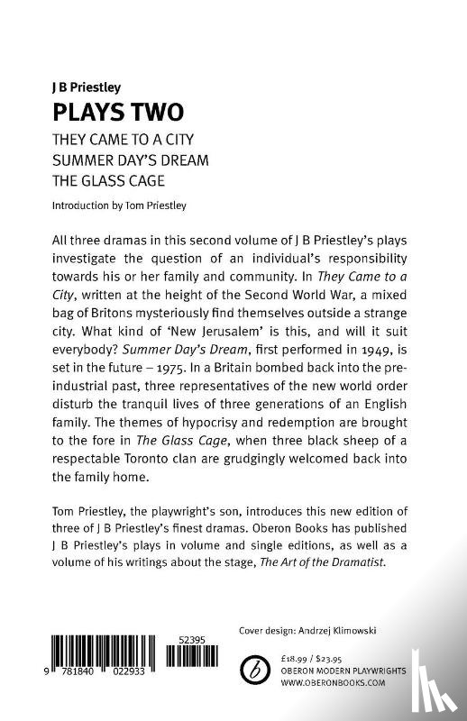 J B Priestley - Priestley Collected Plays Volume 2
