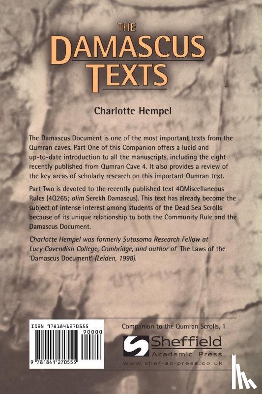 Hempel, Charlotte (University of Birmingham - Damascus Texts