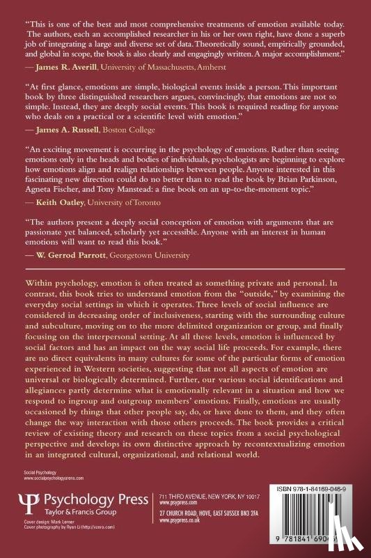 Parkinson, Brian, Fischer, Agneta H., Manstead, Antony S.R. - Emotion in Social Relations