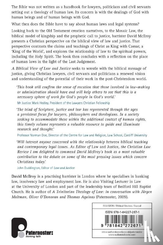 McIlroy, David - A Biblical View of Law and Justice