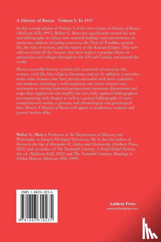 Moss, Walter G. - A History of Russia Volume 1
