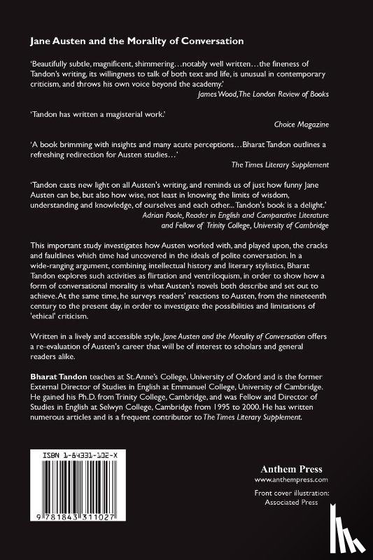 Tandon, Bharat - Jane Austen and the Morality of Conversation