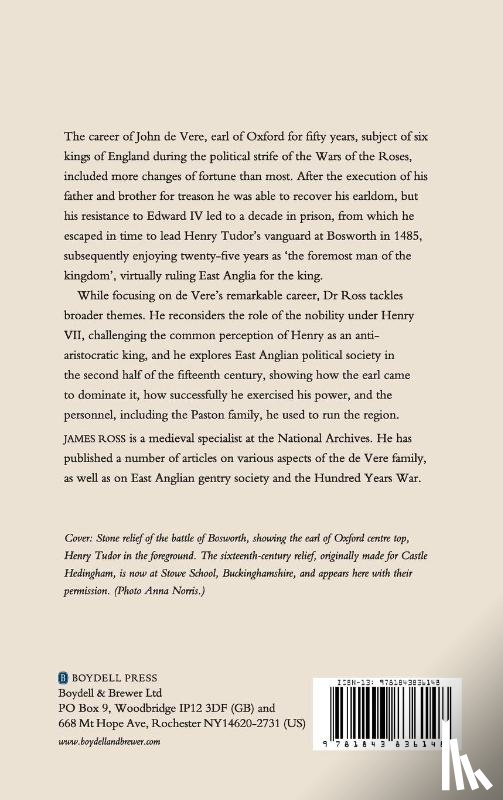 Ross, James (Customer) - John de Vere, Thirteenth Earl of Oxford (1442-1513)