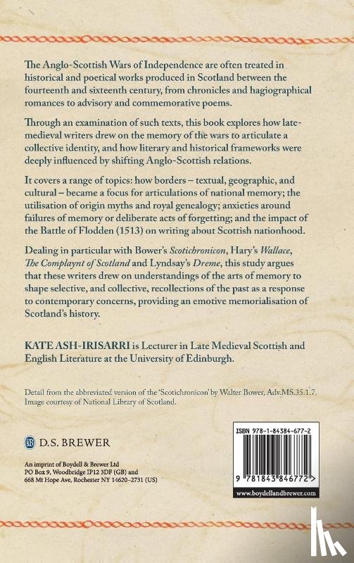 Ash-Irisarri, Professor Kate - Rewriting the Past in Scottish Literature, 1350-1550