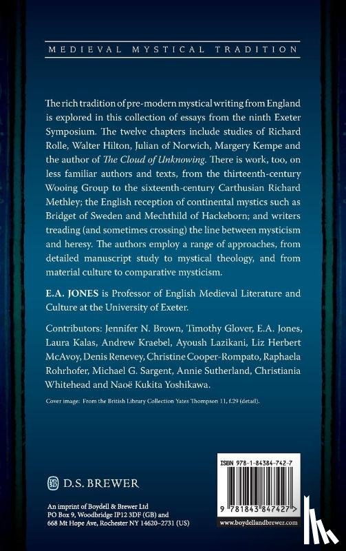  - The Medieval Mystical Tradition in England