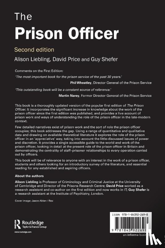 Liebling, Alison (Cambridge University, Price, David, Shefer, Guy - The Prison Officer