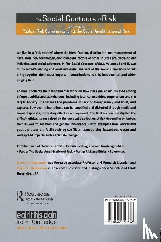Kasperson, Roger E., Kasperson, Jeanne - SOCIAL CONTOURS OF RISK
