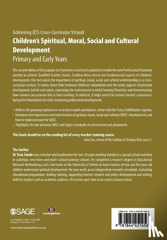 Eaude, Tony (University of Oxford - Children's Spiritual, Moral, Social and Cultural Development