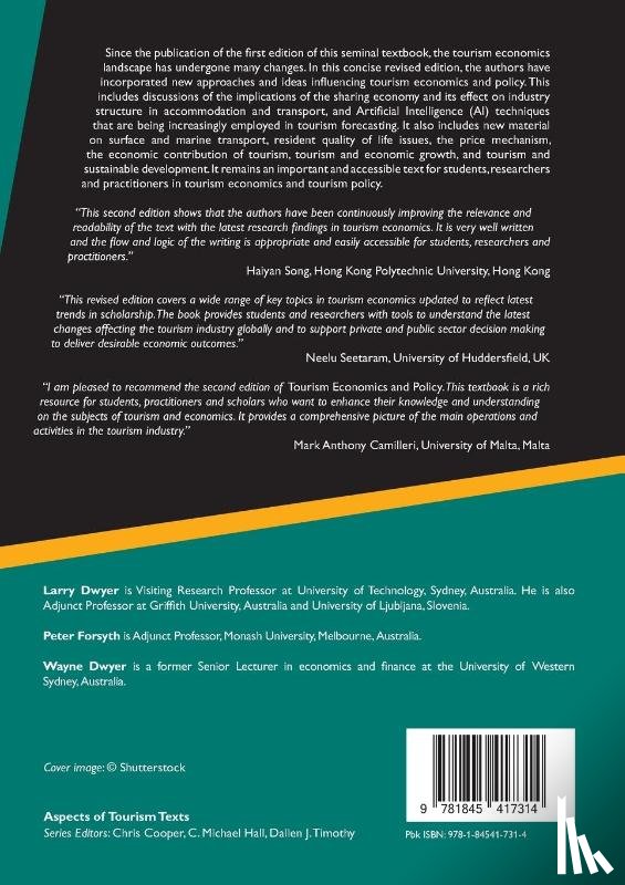 Dwyer, Larry, Forsyth, Peter, Dwyer, Wayne - Tourism Economics and Policy