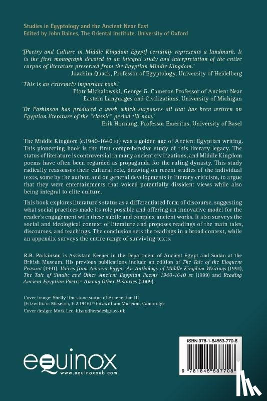 Parkinson, R. B. - Poetry and Culture in Middle Kingdom Egypt