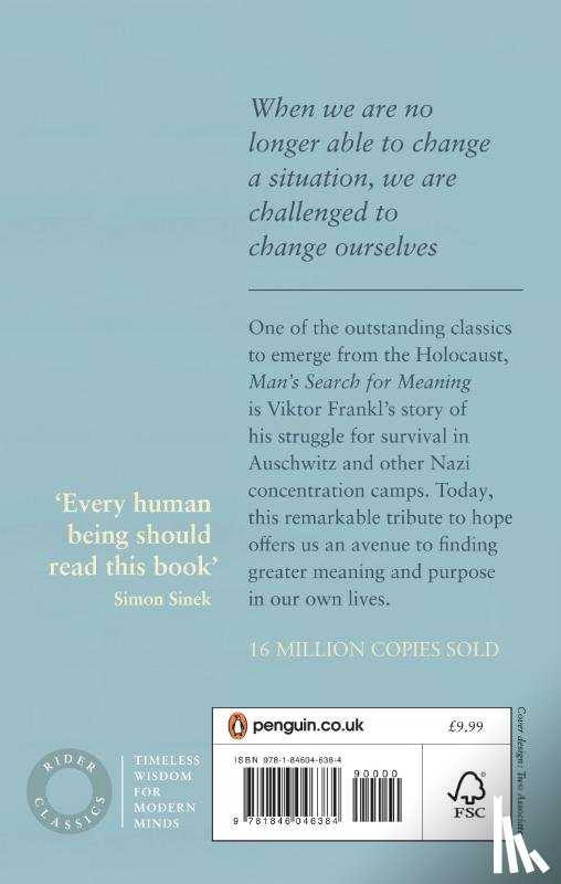 Frankl, Viktor E - Man's Search For Meaning
