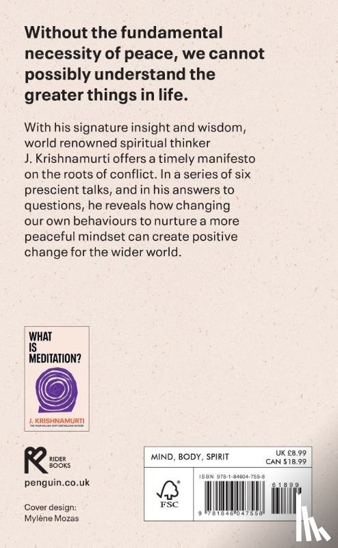 Krishnamurti, J. - Can Conflict End?