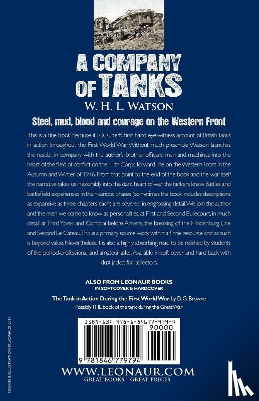Watson, Captain W H L - A Company of Tanks