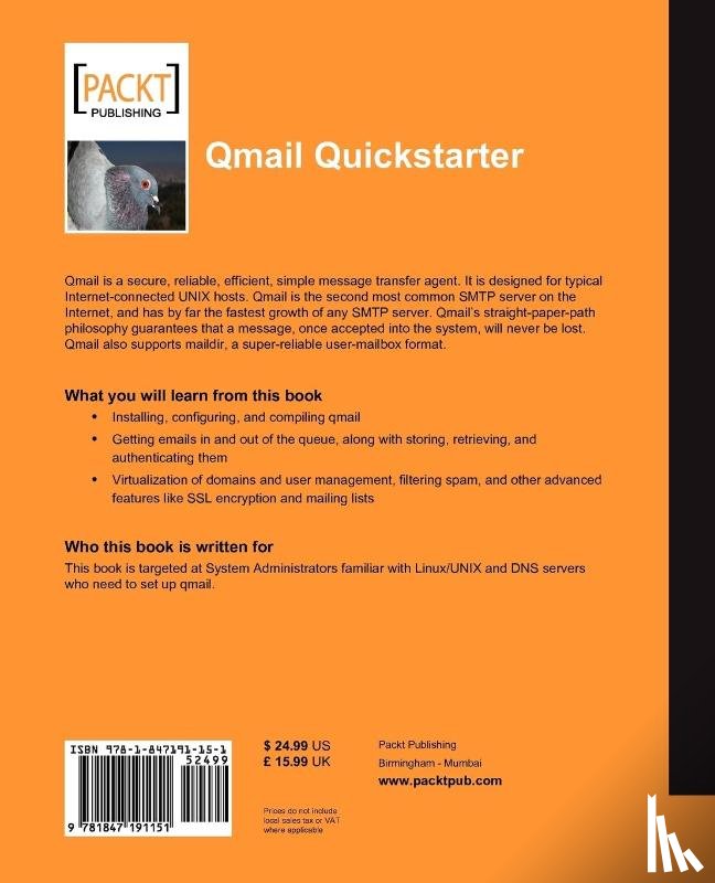 Wheeler, Kyle - Qmail Quickstarter: Install, Set Up and Run your own Email Server