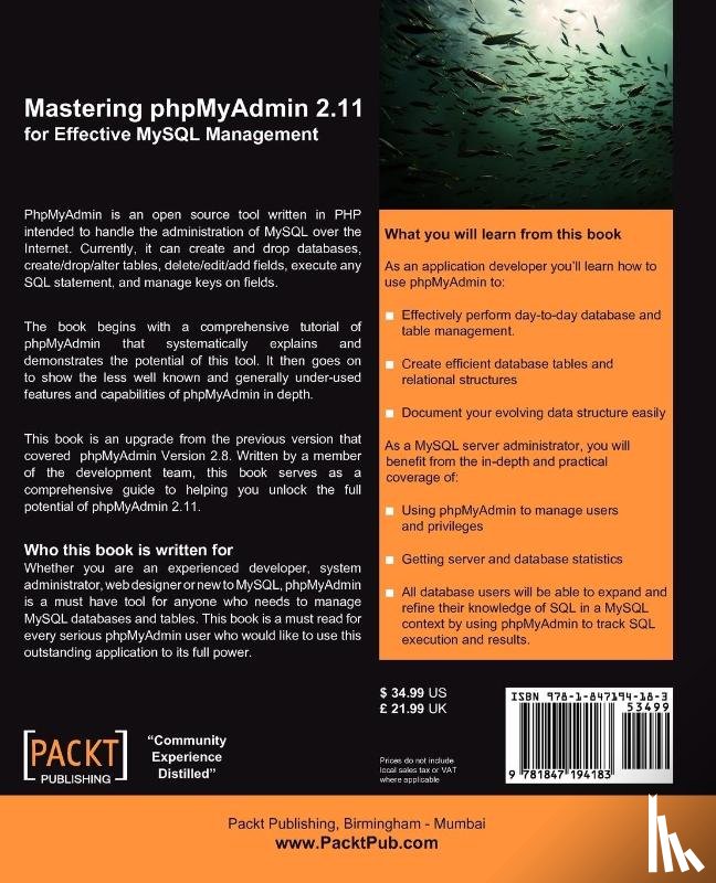 Delisle, Marc - Mastering phpMyAdmin 2.11 for Effective MySQL Management