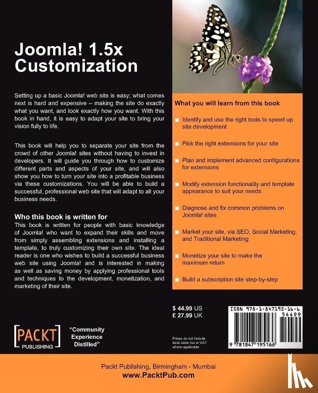 Chapman, Daniel - Joomla! 1.5x Customization: Make Your Site Adapt to Your Needs