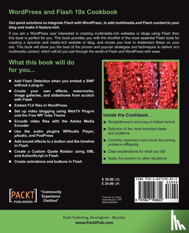 Spannagle, Peter, Soward, Sarah - Wordpress and Flash 10x Cookbook